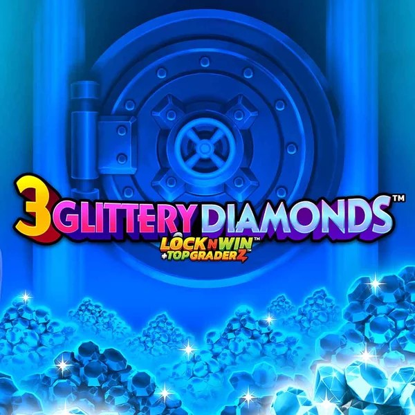 3 Glittery Diamonds online game logo by PearFiction Studios on sloterra-casino.com