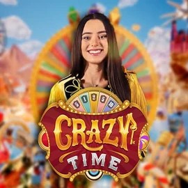 Crazy Time slot visual from Evolution available on sloterra-casino.com